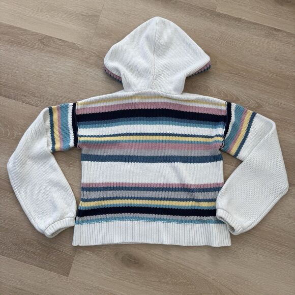 FRAME Striped Drop Shoulder Hooded Sweater MSRP $325 Sz XS—As Seen On TV - Picture 4 of 16